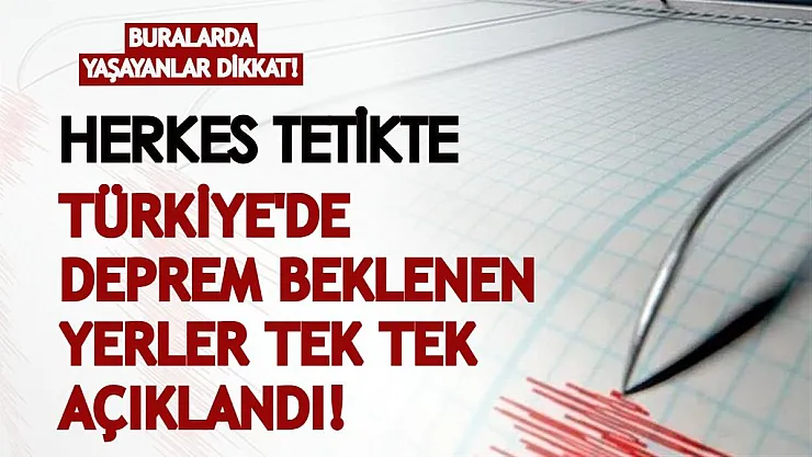 Herkes tetikte bekliyor! Türkiye'de şiddetli deprem beklenen yerler tek tek açıklandı! Buralarda yaşayanlar dikkat...