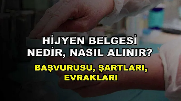 Hijyen Belgesi Nedir, Nasıl Alınır? Başvurusu, Şartlar ve Evraklar