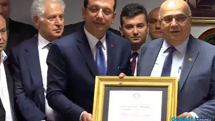 İBB Başkanı Seçilen Ekrem İmamoğlu Mazbatasını Aldı!
