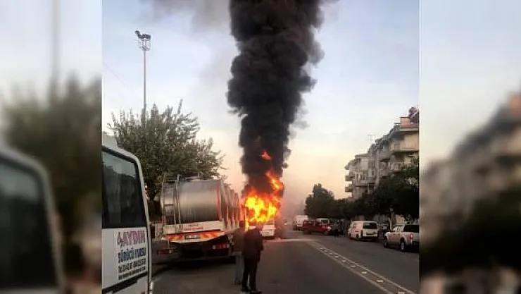 İçinde öğrencilerin olduğu servis aracı bir anda patladı! Çok sayıda itfaiye ekibi sevk edildi