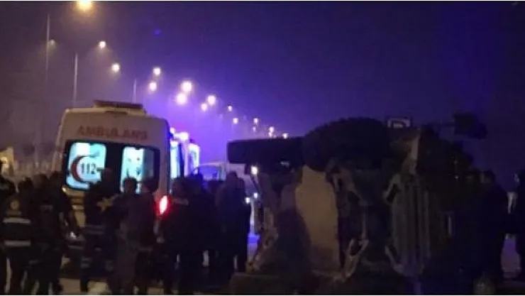 Iğdır'da feci kaza: 5 polis memuru...