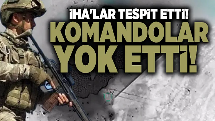 İHA'lar tespit etti! Komandolar yok etti!