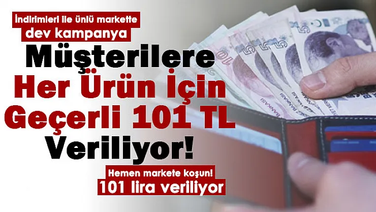 İndirimleri ile ünlü o markette çok büyük kampanya başlatıldı! Müşterilere 101 TL değerinde hediye çeki veriliyor: Her türlü ürün için kullanabilirsiniz
