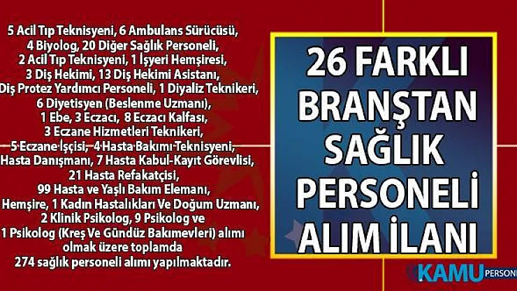 İŞKUR 26 farklı branştan KPSS Şartsız Sağlık Personeli alımı için yeni iş ilanları yayınladı! Personel alımı başvuru şartları nelerdir?