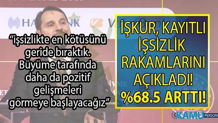 İŞKUR, Berat Albayrak'ın söylemlerinin tam aksi yönünde kayıtlı işsizlik rakamları açıkladı!