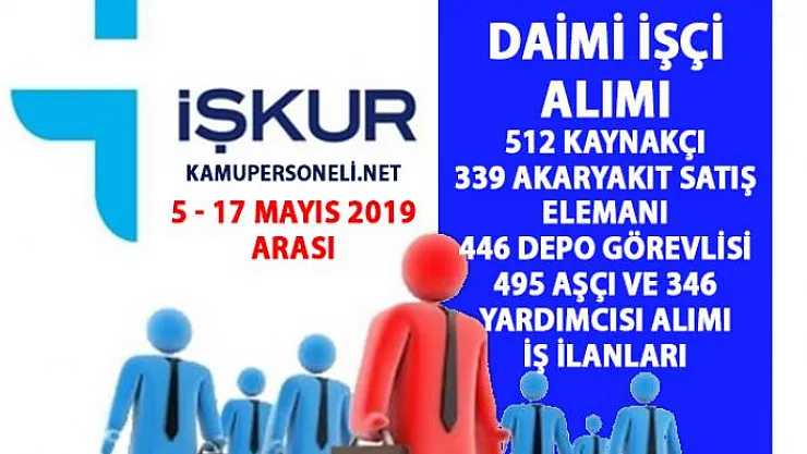 İŞKUR mayıs ayı güncel iş ilanları! Daimi işçi personel alımı iş başvurusu