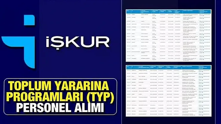İŞKUR TYP alımları devam ediyor! 11 şehirden yüzlerce işçi, eleman alınacak