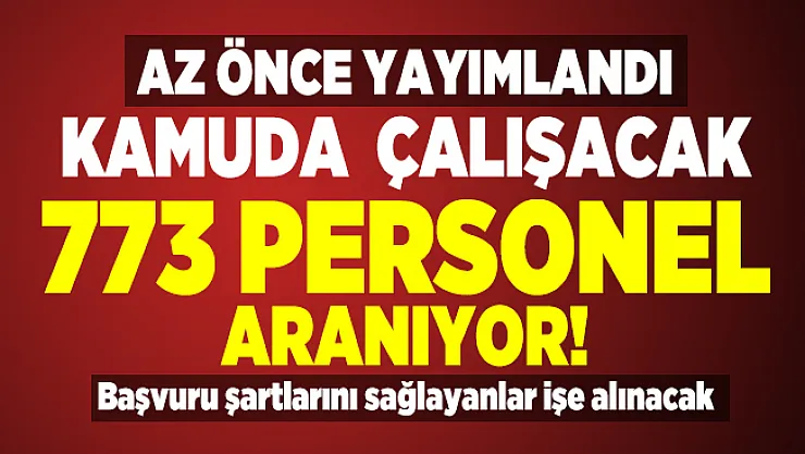 İŞKUR üzerinden kamuda KPSS'li KPSS'siz çalışacak 773 personel aranıyor! Başvuru şartlarını sağlayanlar işe alınacak