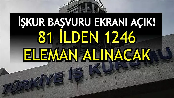 İŞKUR'da başvuru ekranı açık: Türkiye geneli 1246 eleman alınacak! İster ofiste ister evde çalışın...