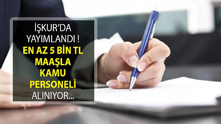 İŞKUR'da Yayımlandı! En Az 5 Bin TL Maaşla Kamuya Personel Alımı Yapılacak! TBB Personel Alımı