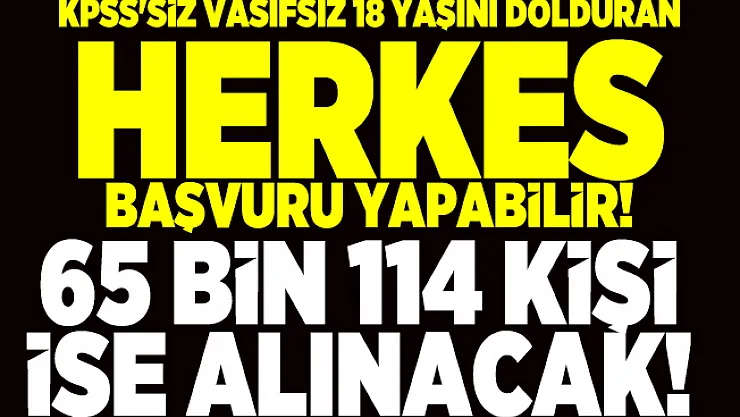 İŞKUR'dan 65 bin 114 kişiye iş imkanı! Tüm başvurular İŞKUR online iş başvurusu ekranı üzerinden yapılacak!