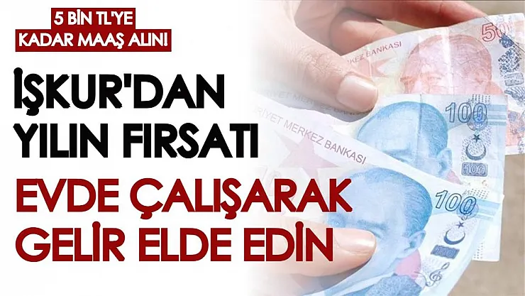 İŞKUR'dan evden para kazanmak isteyenlere büyük fırsat! 5 bin TL'ye kadar maaş alınabiliyor