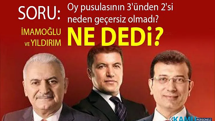 İsmail Küçükkaya: Oy pusulasının 3'ünden 2'si neden geçersiz sayılmadı? İmamoğlu Binali ortak yayın sorulara cevapları