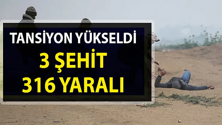 İsrail, Filistin halkına kurşun yağdırdı: 3 şehit, 316 yaralı