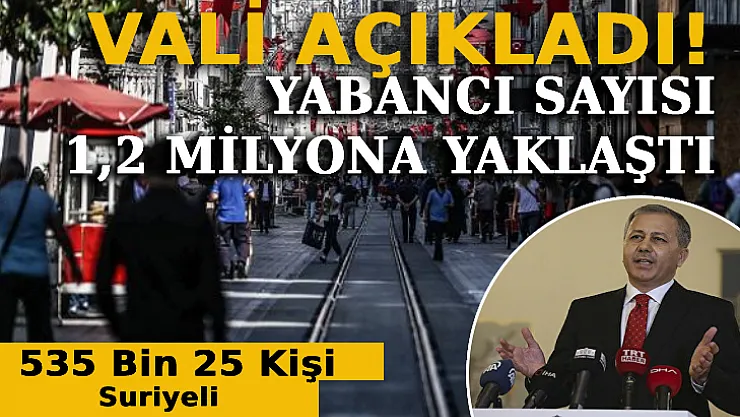 İstanbul Valisi Açıkladı: Yabancı Sayısı 1,2 Milyona Yaklaştı