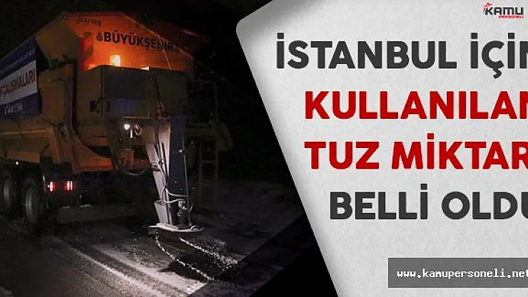 İstanbul'da Yoğun Kar Yağışı İçin Kullanılan Tuz Miktarı Belli Oldu