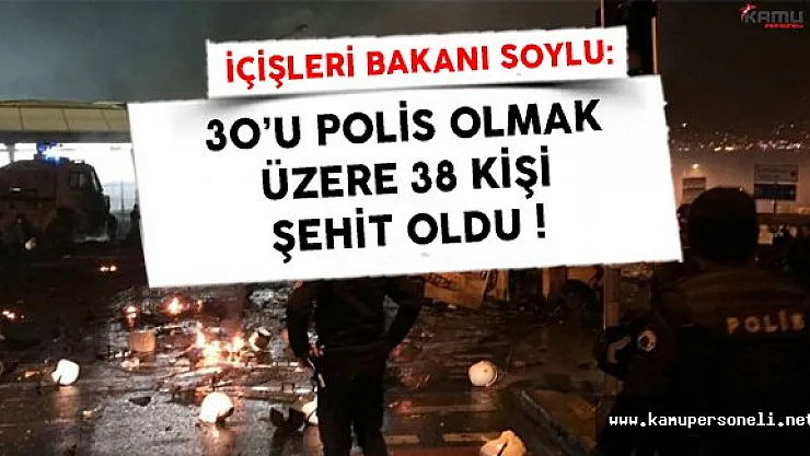 İstanbul'daki Patlamada Şehit Sayısı Yükseliyor ! ( 30'u Polis 38 Kişi Şehit Oldu )