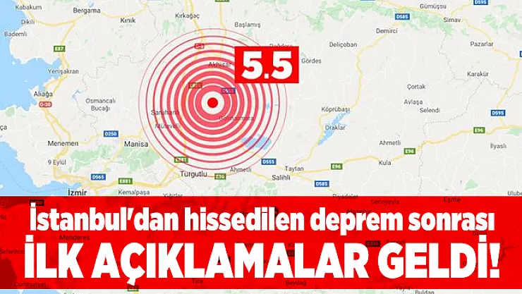 İstanbul'dan hissedilen deprem sonrası ilk açıklama geldi!