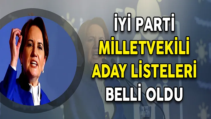İYİ Parti Milletvekili Kesin Aday Listesi Belli Oldu