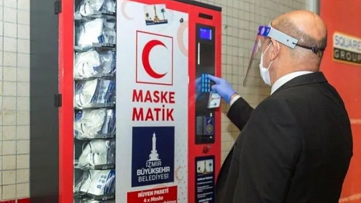 İzmir Büyükşehir Belediyesi maskematik ile günde 60 bin maske dağıtımına başladı!
