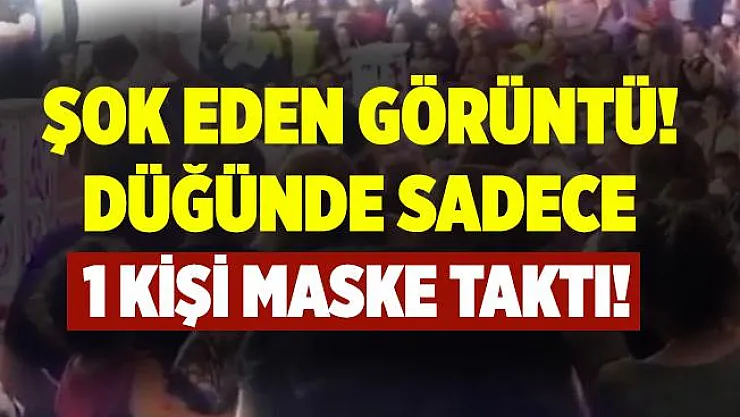 İzmir'de şoke eden görüntü! Düğünde sadece 1 kişi maske taktı! Düğün sahibine ceza kesildi!