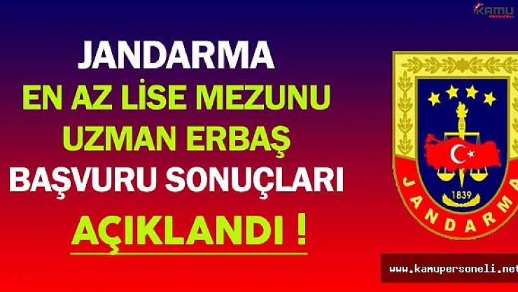 Jandarma Genel Komutanlığı En Az Lise Mezunu Uzman Erbaş Başvuru Sonuçları Açıklandı