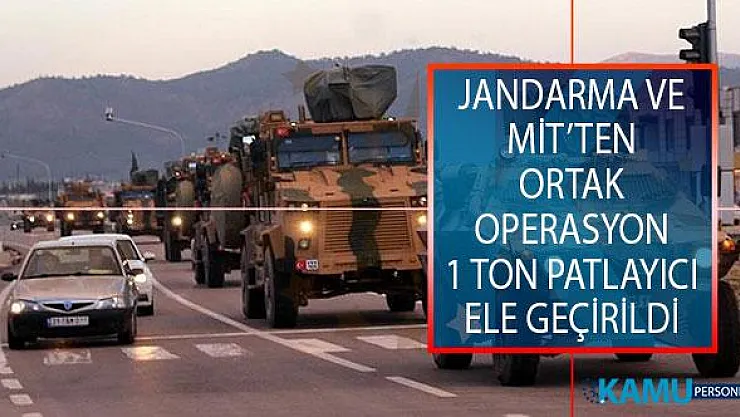 Jandarma ve MİT'ten Suriye'nin Bab İlçesinde Ortak Operasyon! 1 Ton Patlayıcı Ele Geçirdi