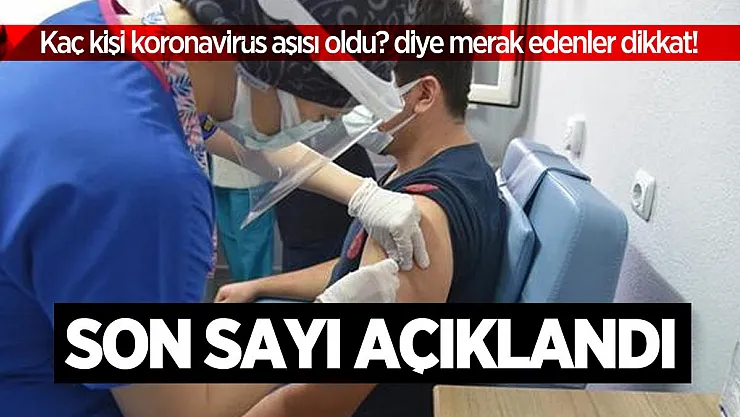 Kaç kişi koronavirüs aşısı oldu? diye merak edenler dikkat! Son sayı açıklandı