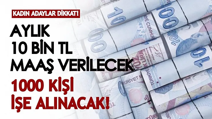 Kadın adaylar dikkat! Aylık 10 bin TL maaş veriliyor, toplamda 1000 kişi istihdam edilecek!
