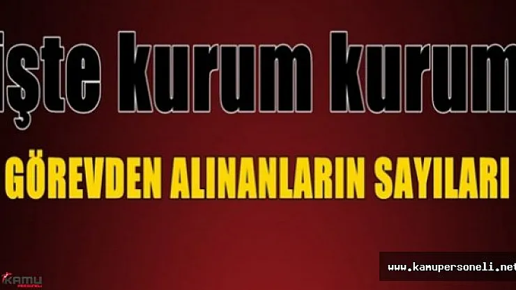 Kamu Kurum ve Kuruluşlarında 50 Bin Kişi Görevden Alındı