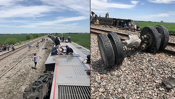 Kamyonla Çarpışan Tren Raydan Çıktı! 243 Yolcu...