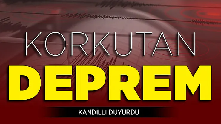 Kandilli Duyurdu: 4,1 Şiddetinde Deprem Oldu ! İşte Depremin Merkez Üssü
