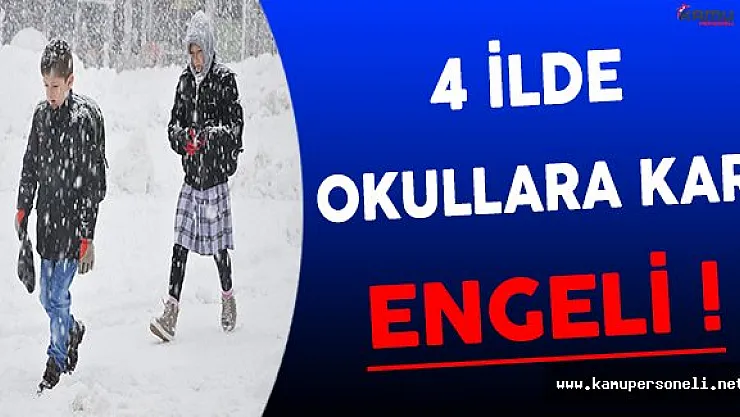 Kar Yağışından Dolayı 4 İlde Okullar Tatil Edildi (6 Aralık 2016 Kar Tatili Olan İl ve İlçeleri)