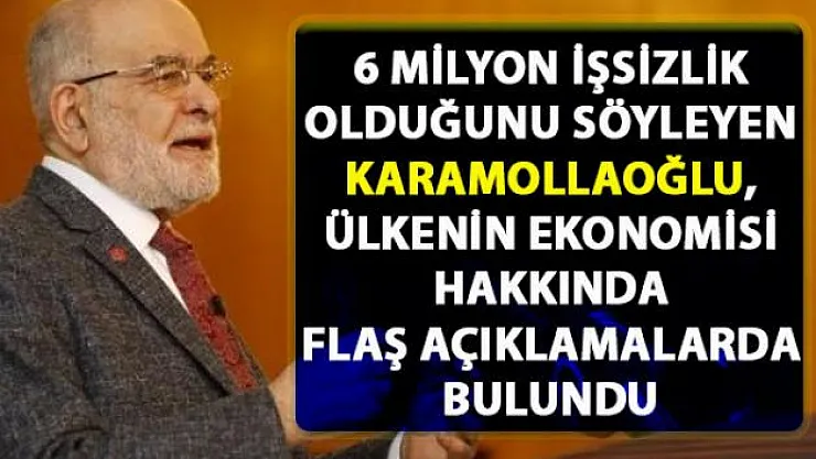Karamollaoğlu, Türkiye'nin ekonomi durumu hakkında flaş açıklamalarda bulundu