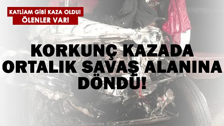 Katliam gibi korkunç kaza! Yolcu otobüsü kamyonetle çarpıştı! Hayatını kaybedenler var!