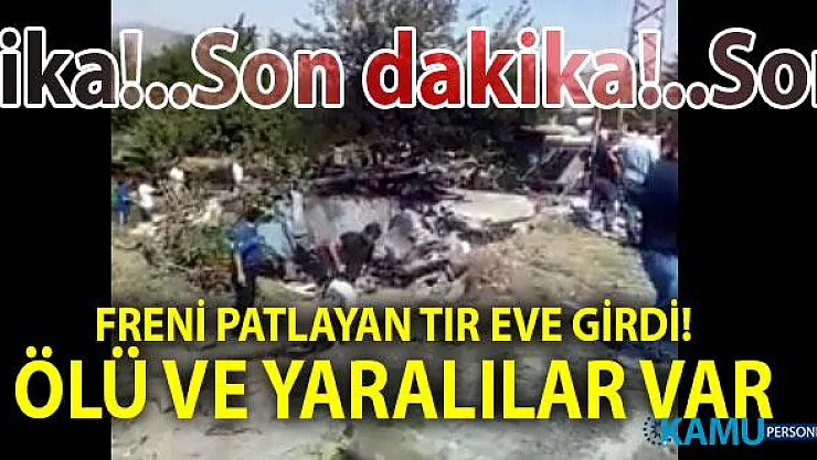 Kayseri'de Freni patlayan kamyon eve girdi! Ölü ve yaralılar var