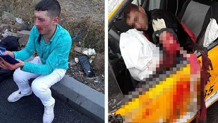 Kayseri'de taksi kaçıran askerler polisten kaçarken feci kaza yaptı