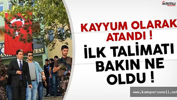 Kayyum Olarak Atanan Belediye Başkanı Ömer Şahin'in İlk Talimatı
