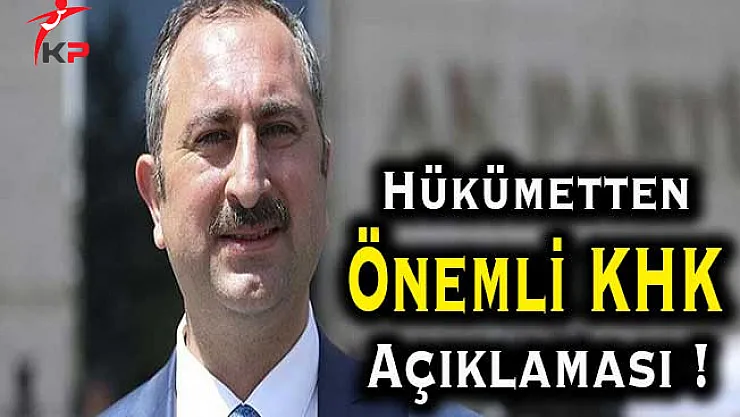 KHK'daki Tartışmalı Madde Hakkında Hükümetten Yeni Açıklama