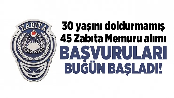 Kocaeli Gebze Belediye Başkanlığı 30 yaşını doldurmamış 45 Zabıta Memuru alımı başvuruları bugün başladı!