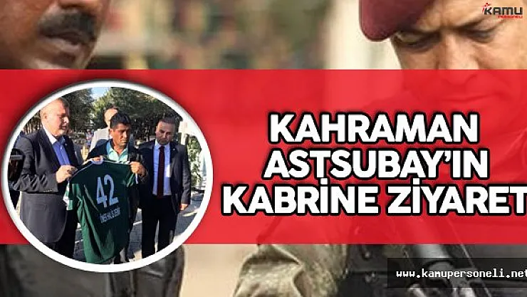 Konyaspor Başkanı ve Yönetim Kurulu Kahraman Astsubayın Kabrini Ziyaret Etti