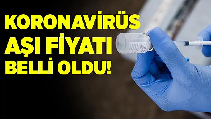 Koronavirüs aşısında yeni gelişme! Fiyatı belli oldu!