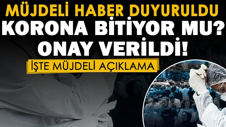 Koronavirüs için müjdeli haber geldi! Salgın bitiyor mu? Onay verildi!