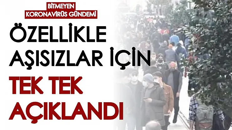 Koronavirüs için yılbaşı uyarısı geldi! Özellikle aşısız kişiler için tek tek açıklandı