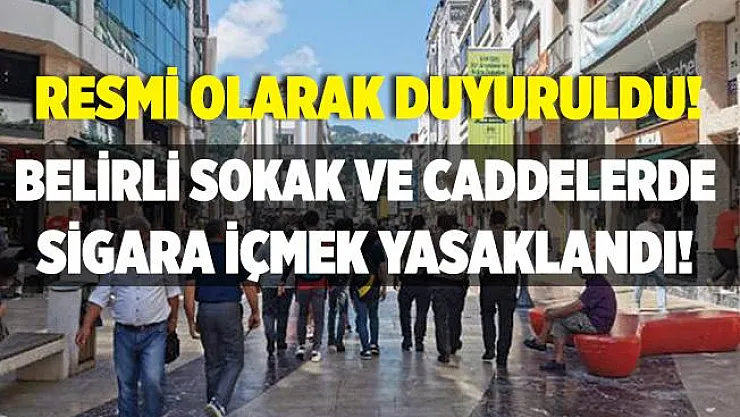 Koronavirüs kapsamında tedbirler atmaya devam ediyor! Kent genelinde o cadde ve sokaklara sigara yasağı geldi!