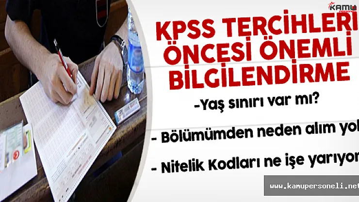 KPSS 2016/2 Tercihleri Öncesinde Lisans , Önlisans ve Lise Adayları İçin Önemli Bilgilendirme