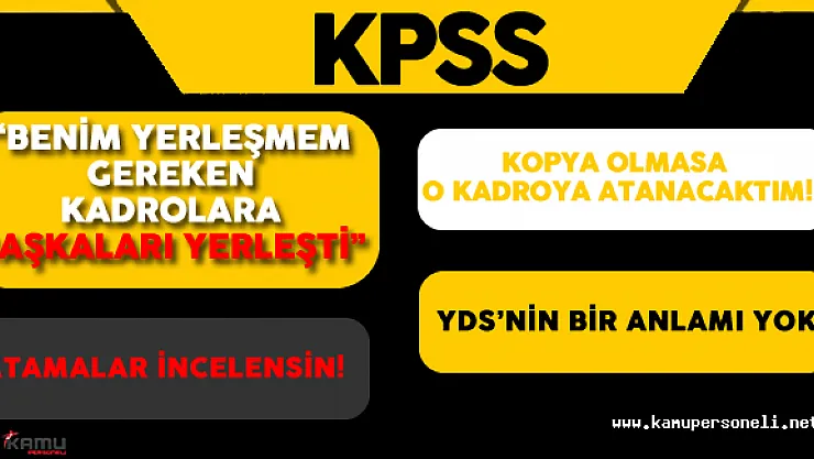 KPSS Mağduru Mühendis: &quotBenim Yerleşmem Gereken Kadroya Başkaları Yerleşti"