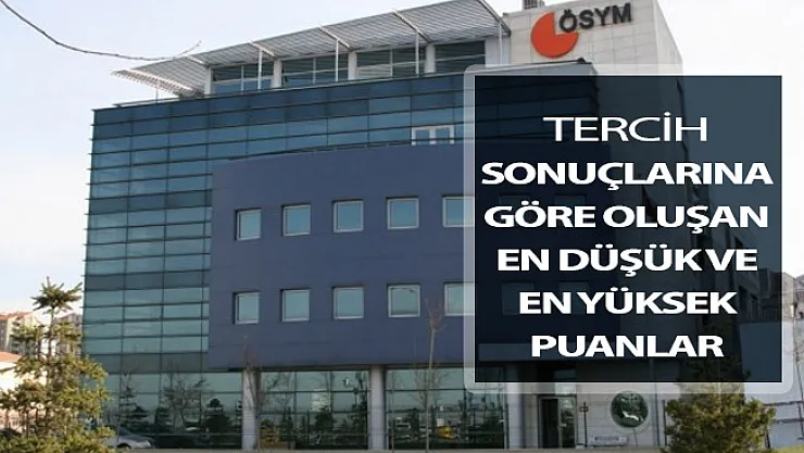 KPSS Tercih Sonuçlarına Göre Oluşan En Düşük ve En Yüksek Puanlar