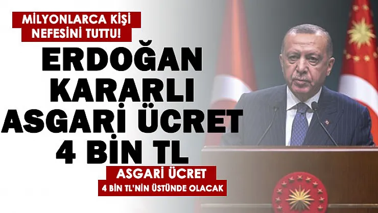 Kulislerden bilgi sızdı: 2022 asgari ücret 4 bin TL'nin üstünde olacak! Cumhurbaşkanı Erdoğan kesin kararlı: Çalışanlar döviz kuruna ezdirilmeyecek
