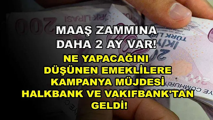 Maaş zammına daha 2 ay var! Ne yapacağını düşünen emeklilere kampanya müjdesi Halkbank ve Vakıfbank'tan geldi!